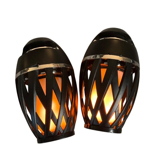 Tikitunes Wireless Bluetooth Outdoor/Indoor Speaker Pair LED Flickering Ambiance - Picture 9 of 9